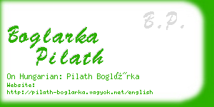 boglarka pilath business card